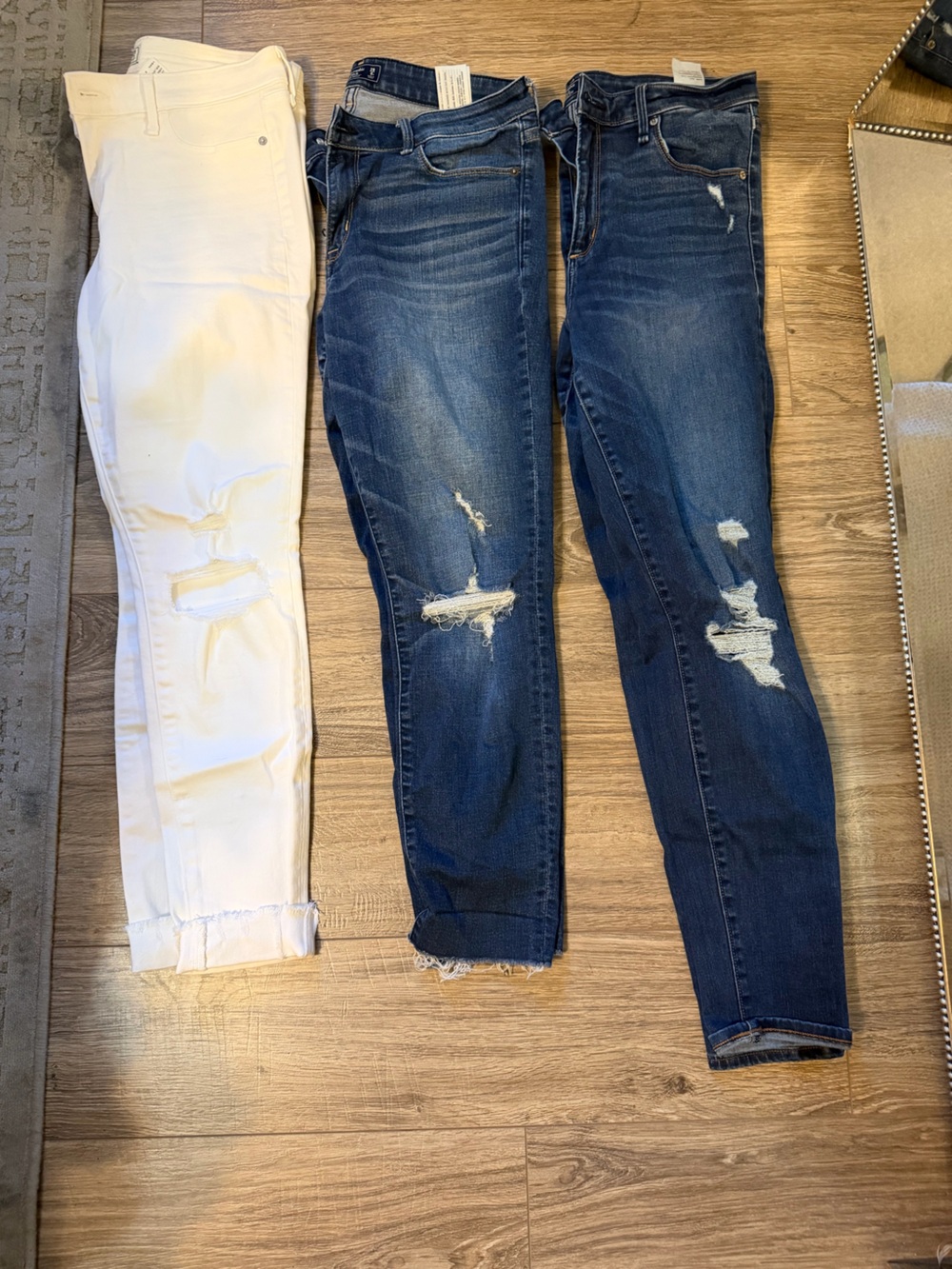 Abercrombie & Fitch Women’s Skinny Jeans - Dark Blue, Light Blue, Deep Indigo